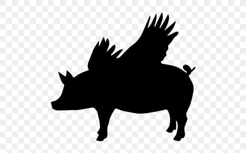 Wild Boar Silhouette Clip Art, PNG, 512x512px, Wild Boar, Art, Black, Black And White, Carnivoran Download Free