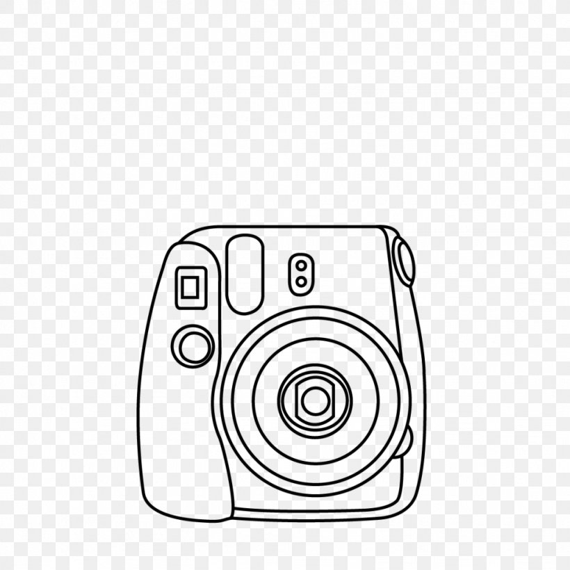 Polaroid SX-70 Fujifilm Instax Mini 8 Instant Camera, PNG, 1024x1024px, Polaroid Sx70, Area, Black And White, Camera, Drawing Download Free