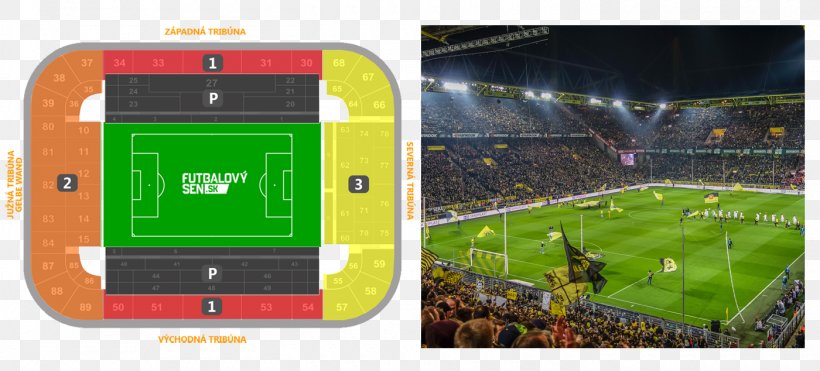 Westfalenstadion Borussia Dortmund Bundesliga Soccer-specific Stadium Signal Iduna, PNG, 1400x634px, Westfalenstadion, Arena, Artificial Turf, Ball, Borussia Dortmund Download Free