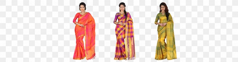 Sari Silk Clothing Color Yellow, PNG, 2500x658px, Sari, Clothing, Color, Cotton, Female Download Free