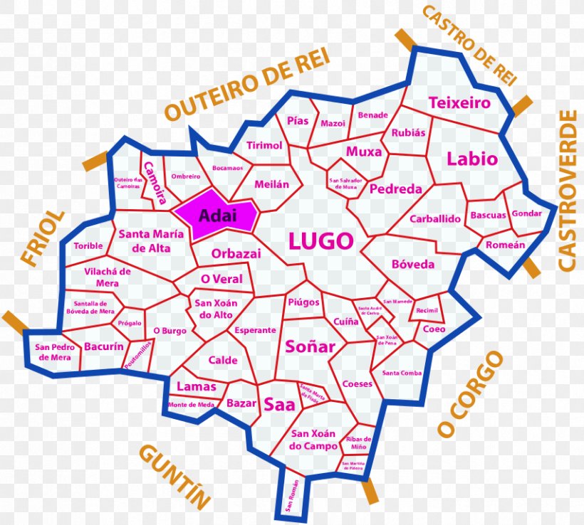 Adai, Lugo Adai, Lugo Wikipedia Coeses, Lugo, PNG, 853x768px, Lugo, Area, Diagram, English Wikipedia, Galician Language Download Free
