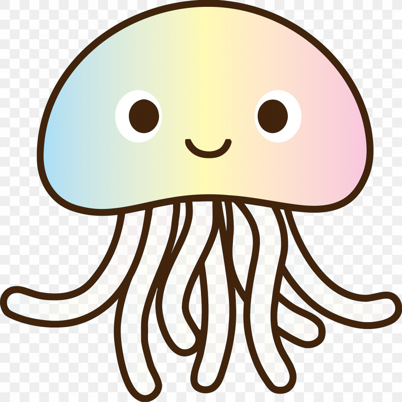 Baby Jellyfish Jellyfish, PNG, 3000x3000px, Baby Jellyfish, Cartoon, Emoticon, Happy, Head Download Free
