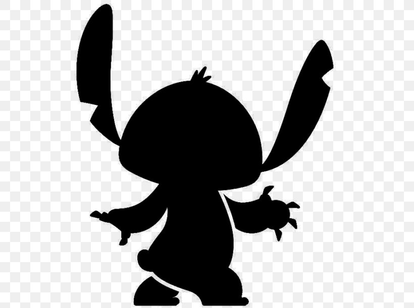 Cartoon Stitch Silhouette Hello Kitty My Melody, PNG, 554x611px, Cartoon, Alphabet, Black, Blackandwhite, Character Download Free