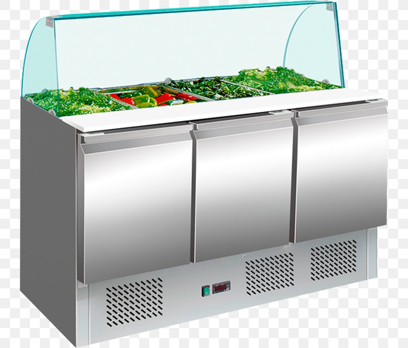Table Saladette Refrigerator Pizza Refrigeration, PNG, 740x700px, Table, Cold, Display Case, Erakusmahai, Food Download Free