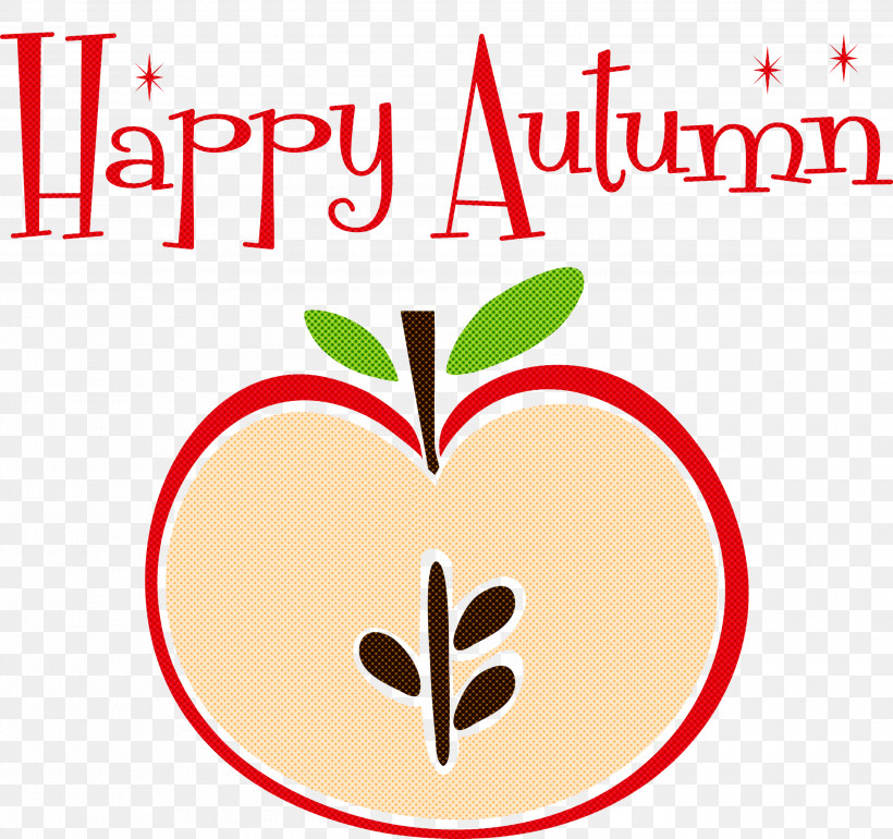 Happy Autumn Hello Autumn, PNG, 3000x2820px, Happy Autumn, Apple, Flower, Fruit, Geometry Download Free