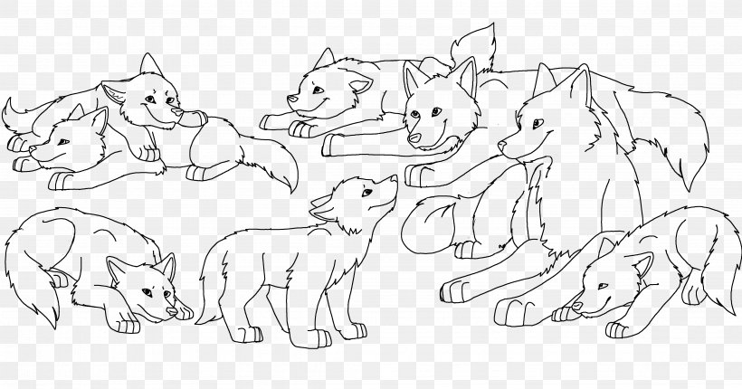 Line Art Dog Drawing Pack Canidae, PNG, 4724x2480px, Line Art, Alpha And Omega, Animal Figure, Area, Art Download Free