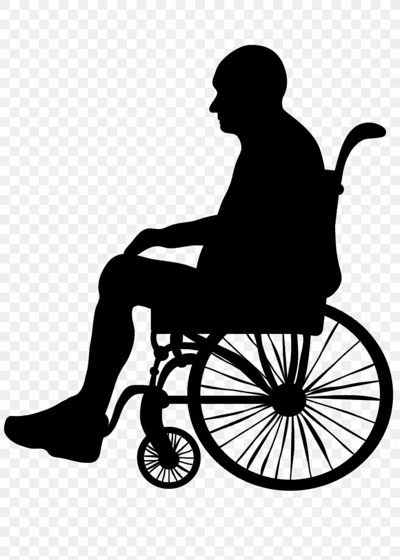 Silhouette Wheelchair Old Age Illustration, PNG, 1000x1400px