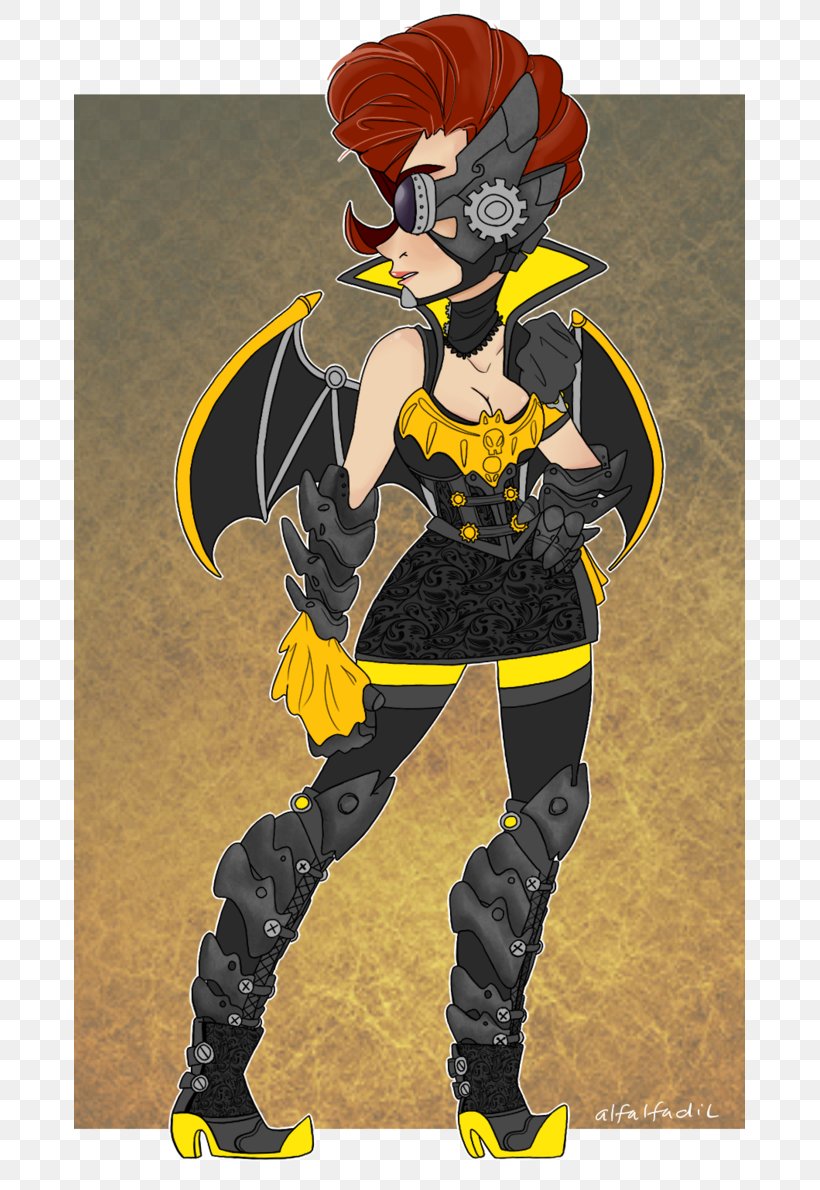 Batgirl Art Steampunk Harley Quinn Female, PNG, 671x1190px, Watercolor, Cartoon, Flower, Frame, Heart Download Free