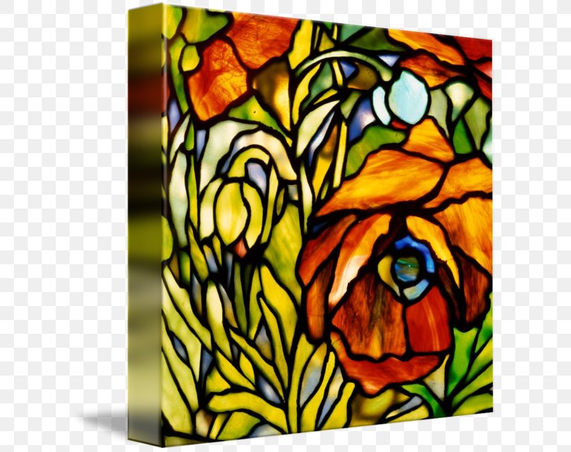 Canvas Print Printing Art Stained Glass Oriental Poppy, PNG, 613x650px, Canvas Print, Acrylic Paint, Art, Art Nouveau, Canvas Download Free