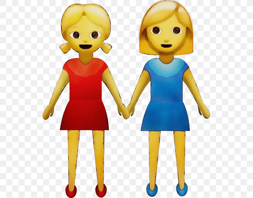 Holding Hands, PNG, 543x641px, Watercolor, Emoji, Emoji Domain, Holding Hands, Paint Download Free