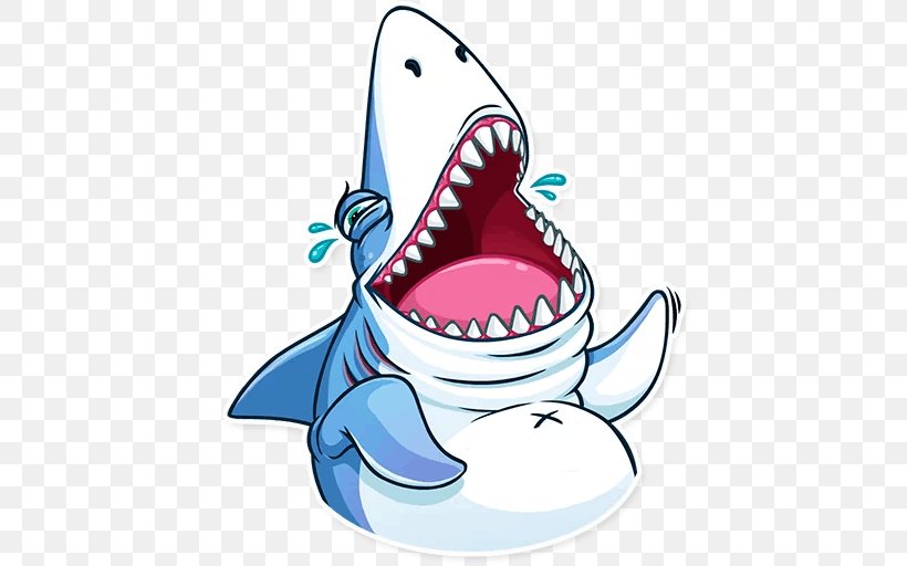 Hungry Shark Evolution Telegram Sticker Great White Shark, PNG, 512x512px, Watercolor, Cartoon, Flower, Frame, Heart Download Free