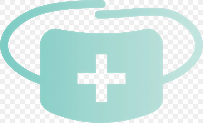 Medical Mask, PNG, 3000x1822px, Medical Mask, Aqua, Cross, Symbol, Teal Download Free