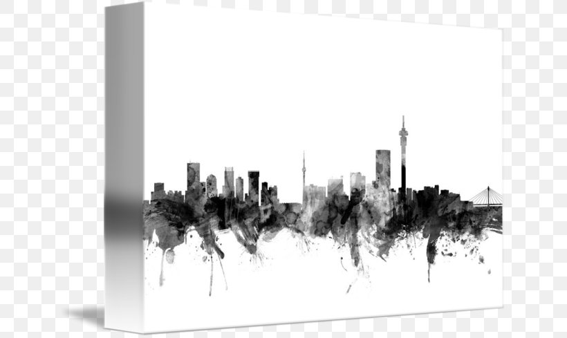 Johannesburg Canvas Print Gallery Wrap Art, PNG, 650x489px, Johannesburg, Art, Artist, Black And White, Canvas Download Free