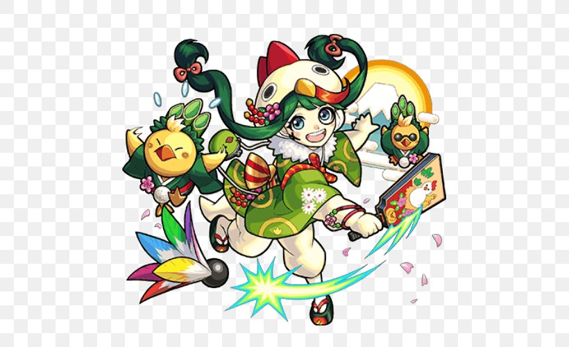Monster Strike Year Of The Fire Rooster Person Chicken Game, PNG, 500x500px, Monster Strike, Art, Artwork, Bing, Character Download Free
