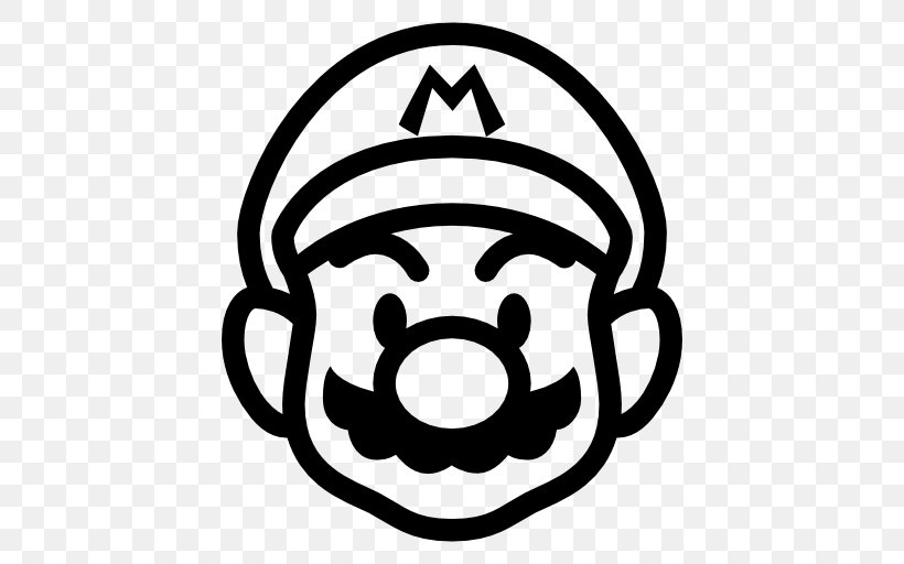 Super Mario Bros. Mario & Yoshi Paper Mario, PNG, 512x512px, Mario Bros, Area, Black And White, Coloring Book, Headgear Download Free