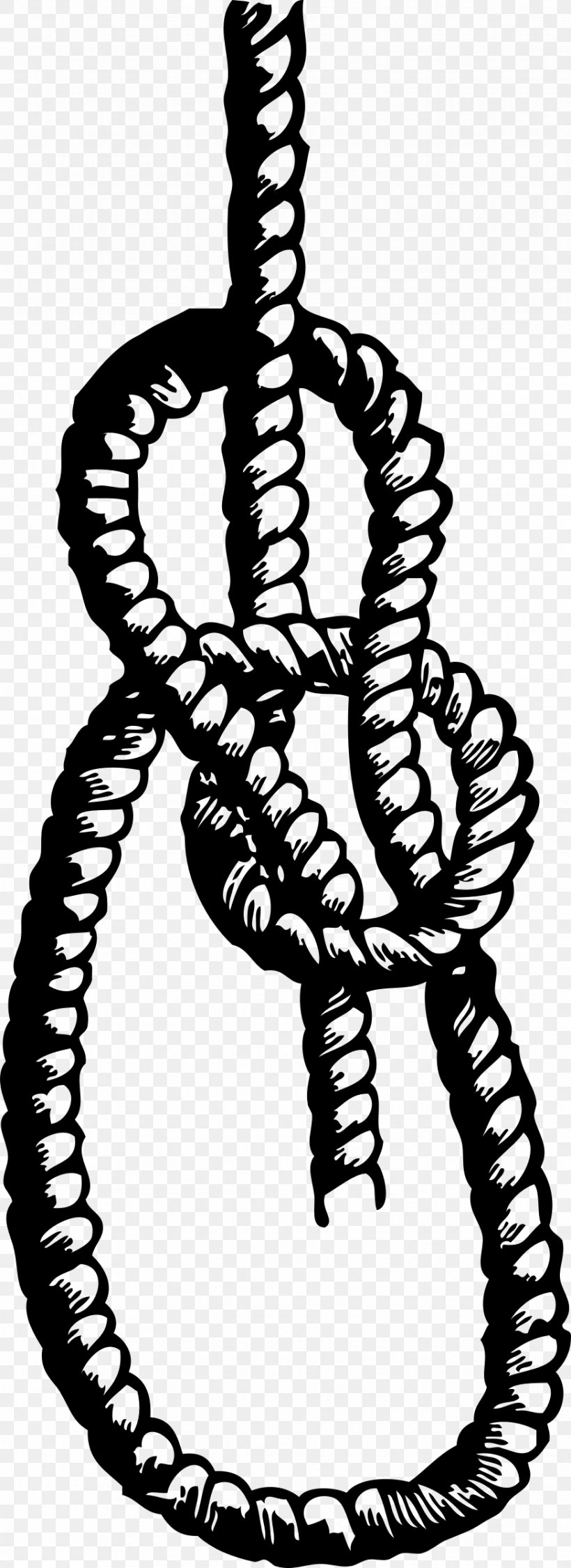 Seizing Knot Clip Art, PNG, 874x2400px, Seizing, Black And White, Bowline, Bowline On A Bight, Knot Download Free