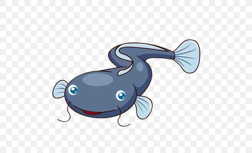 Unagi Amur Catfish U9ebau5c4bu4e09u90ce Illustration, PNG, 500x500px, Unagi, Amur Catfish, Blue, Cartoon, Fish Download Free