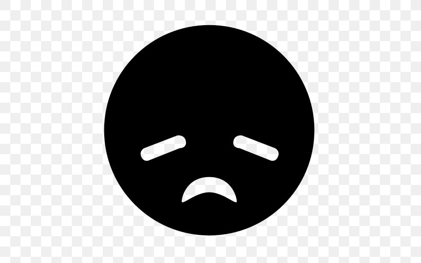 Emoticon Smiley, PNG, 512x512px, Emoticon, Avatar, Black, Black And White, Sadness Download Free