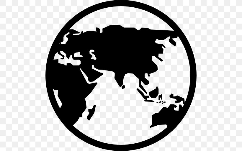 Globe World Map Earth Symbol, PNG, 512x512px, Globe, Artwork, Black, Black And White, Early World Maps Download Free