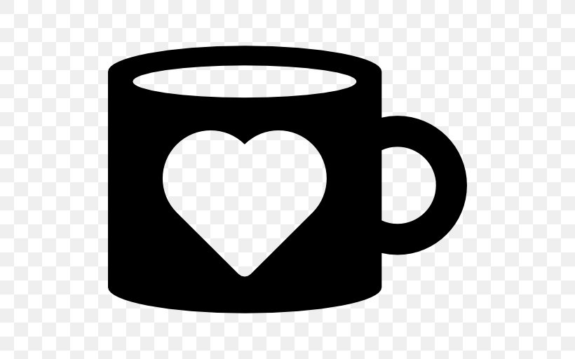 Mug Iced Coffee Cafe Tea, PNG, 512x512px, Mug, Black, Black And White, Cafe, Coffee Download Free