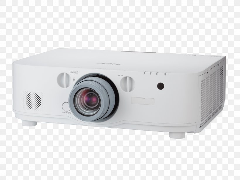 Multimedia Projectors NEC 60003641 PA572W LCD Projector Wide XGA, PNG, 1600x1200px, Multimedia Projectors, Computer Monitors, Electronic Device, Electronics, Lcd Projector Download Free