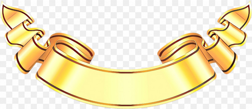 Yellow Body Jewelry Jewellery Metal Bracelet, PNG, 3000x1307px, Yellow, Body Jewelry, Bracelet, Brass, Gold Download Free