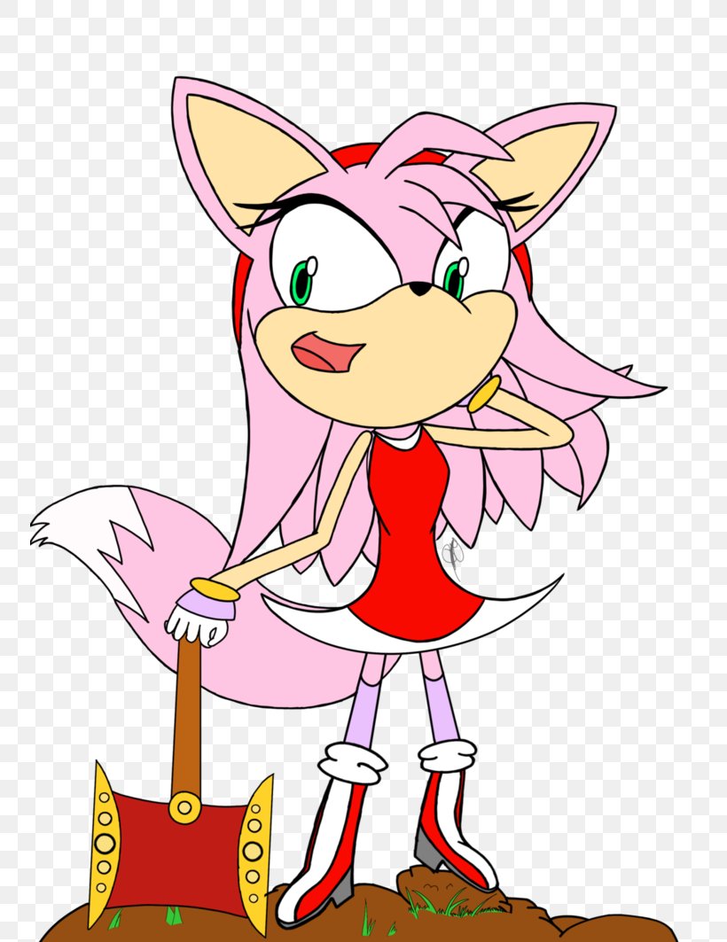 Drawing Amy Rose Line Art Clip Art, PNG, 752x1063px, Watercolor, Cartoon, Flower, Frame, Heart Download Free