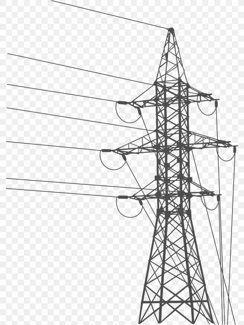 Overhead Power Line Electric Power Transmission Transmission Tower Electricity Electrical Grid, PNG, 1000x1333px, Overhead Power Line, Black And White, Drawing, Electric Power, Electric Power System Download Free