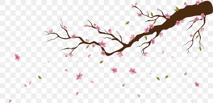 Cherry Blossom Peach Petal, PNG, 5312x2577px, Blossom, Branch, Cherry Blossom, Floral Design, Flower Download Free