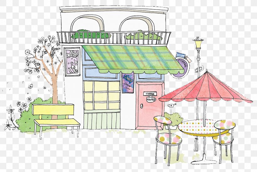 Coffee Cafe Illustration, PNG, 976x654px, Coffee, Architecture, Area, Cafe, Cartoon Download Free