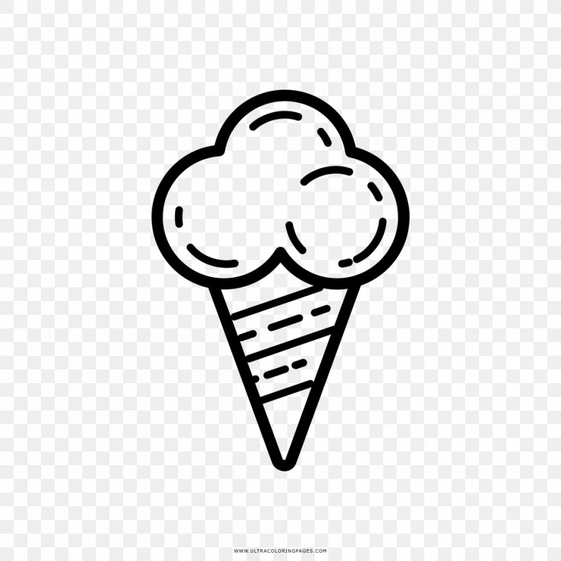 Ice Cream Cones Drawing Coloring Book Cucurucho, PNG, 1000x1000px, Watercolor, Cartoon, Flower, Frame, Heart Download Free