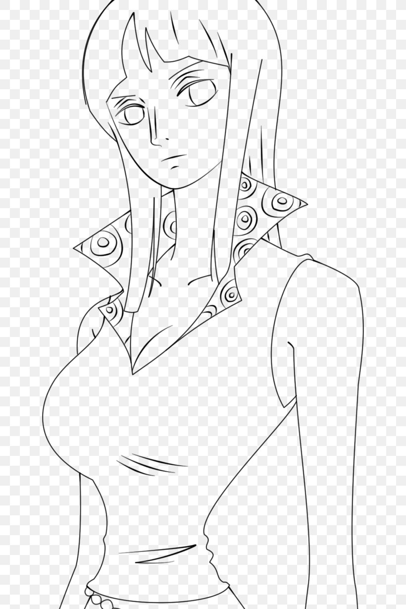 Line Art Nico Robin Nami One Piece Drawing, PNG, 650x1229px, Watercolor, Cartoon, Flower, Frame, Heart Download Free