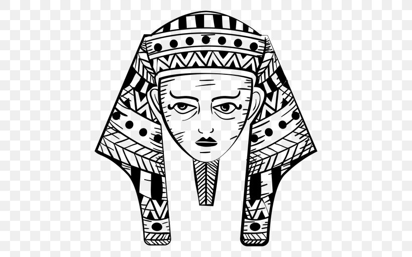 Ancient Egypt Headgear Pharaoh Clip Art, PNG, 512x512px, Ancient Egypt, Art, Black, Black And White, Clothing Download Free