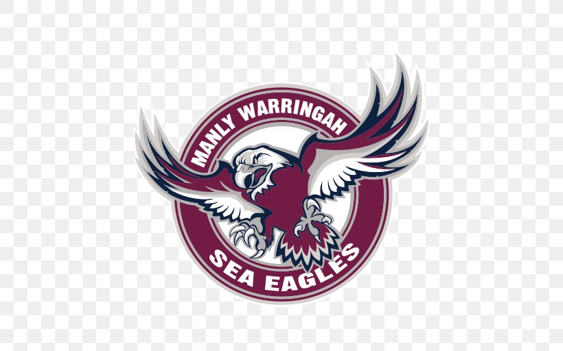 Manly Warringah Sea Eagles North Queensland Cowboys Melbourne Storm St. George Illawarra Dragons Sydney Roosters, PNG, 512x512px, 2018 Nrl Season, Manly Warringah Sea Eagles, Badge, Brand, Brisbane Broncos Download Free