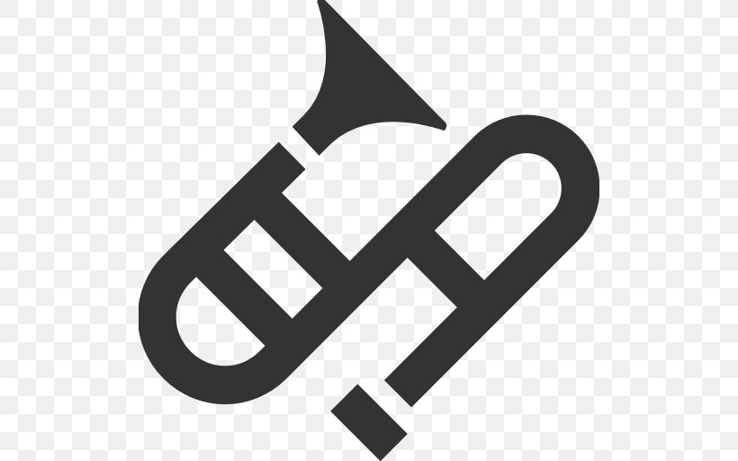 Clip Art Trombone, PNG, 512x512px, Trombone, Black And White, Brand, Brass Instruments, Electric Guitar Download Free