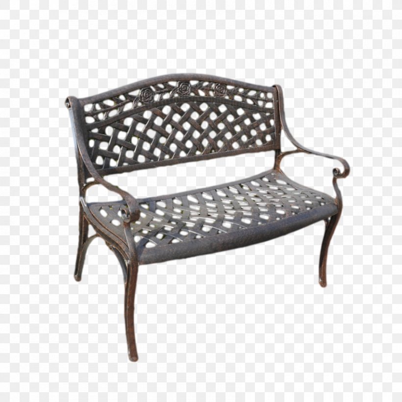 Bench Garden Furniture Table Wrought Iron, PNG, 850x850px, Bench, Armrest, Bed Frame, Chair, Couch Download Free