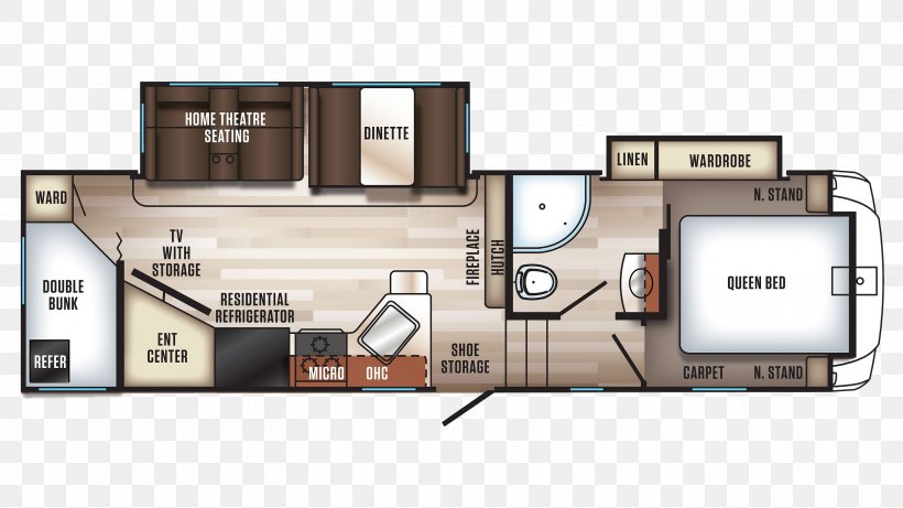 Campervans Forest River Floor Plan Fifth Wheel Coupling Caravan, PNG, 3121x1756px, Campervans, Caravan, Dinette, Elevation, Fifth Wheel Coupling Download Free