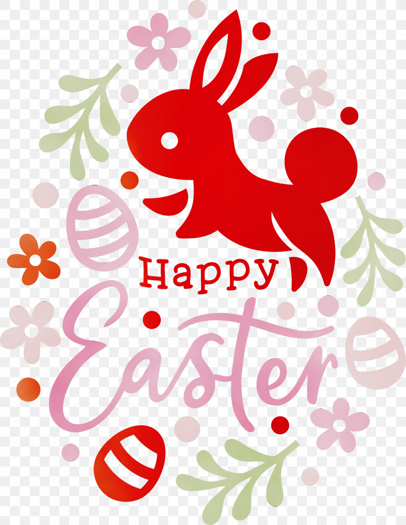 Easter Bunny, PNG, 2325x3000px, Happy Easter, Easter Bunny, Logo, Paint, Watercolor Download Free
