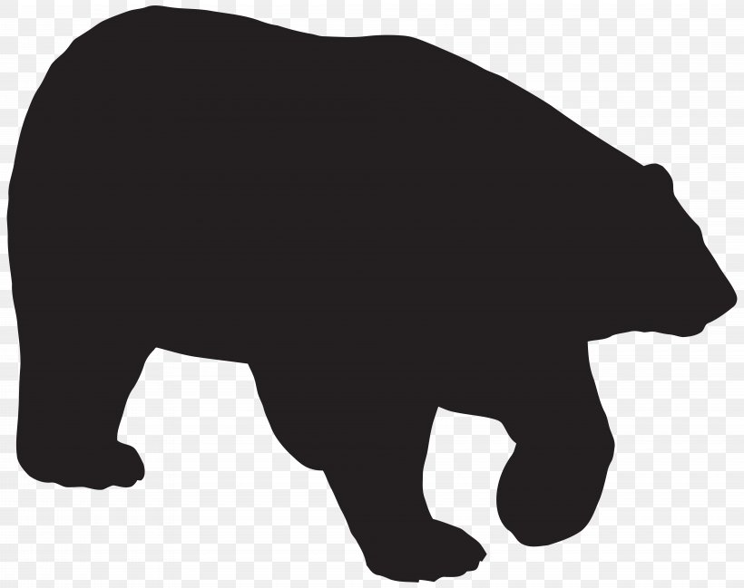 Polar Bear Brown Bear American Black Bear Clip Art, PNG, 8000x6337px, Polar Bear, American Black Bear, Bear, Black, Black And White Download Free