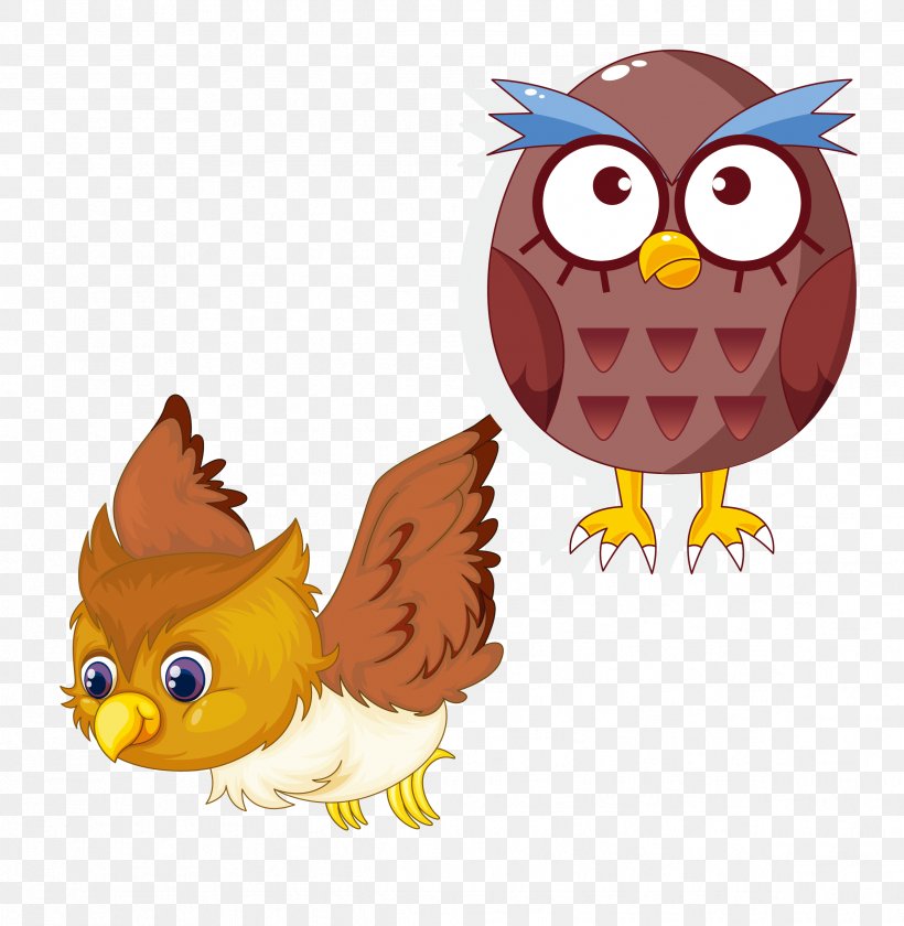 Bird Owl Cartoon Illustration, PNG, 2379x2438px, Bird, Animation, Beak, Bird Of Prey, Cartoon Download Free