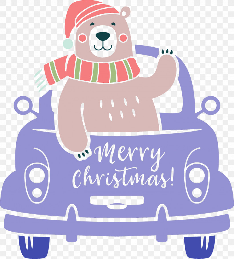 Cartoon Transport Vehicle Bear Car, PNG, 2704x3000px, Merry Christmas Car, Bear, Car, Cartoon, Paint Download Free