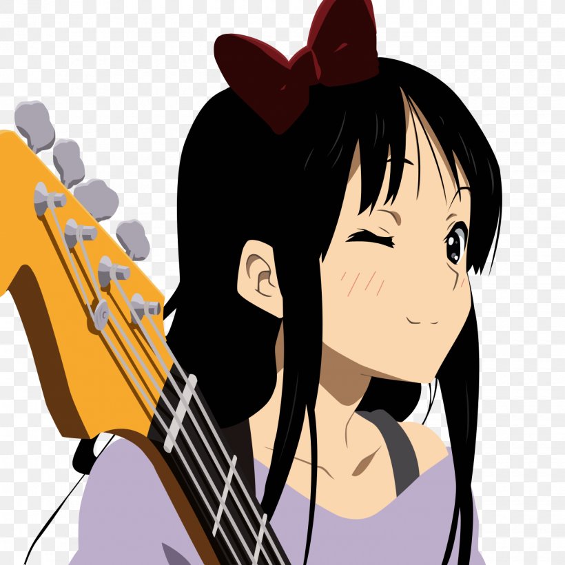 Mio Akiyama Ritsu Tainaka Yui Hirasawa Tsumugi Kotobuki Bass Guitar, PNG, 1440x1440px, Watercolor, Cartoon, Flower, Frame, Heart Download Free