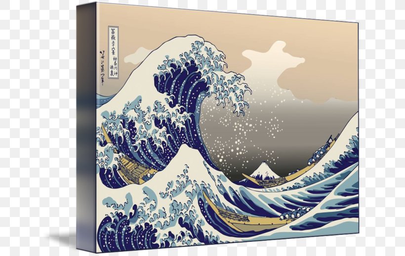 The Great Wave Off Kanagawa Thirty-six Views Of Mount Fuji Japanese Art Canvas Print, PNG, 650x519px, Great Wave Off Kanagawa, Art, Artist, Canvas, Canvas Print Download Free