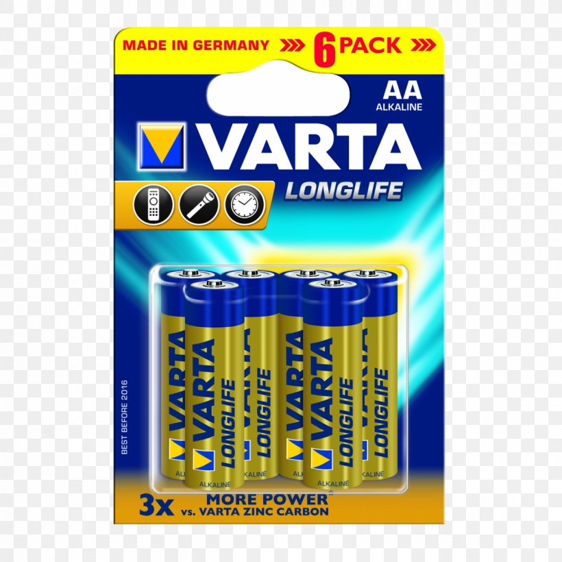 VARTA 9V Battery Alkaline Battery Electric Battery AAA Battery, PNG, 1200x1200px, Alkaline Battery, Aa Battery, Aaa Battery, Ampere Hour, Battery Download Free