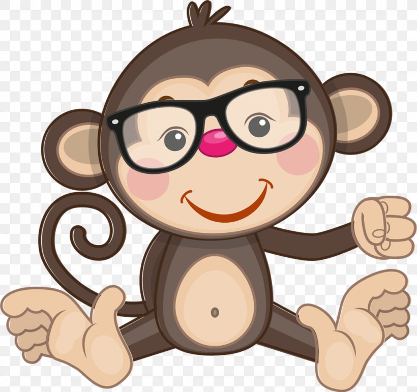 Clip Art Vector Graphics Illustration Royalty-free Monkey, PNG, 1024x963px, Watercolor, Cartoon, Flower, Frame, Heart Download Free