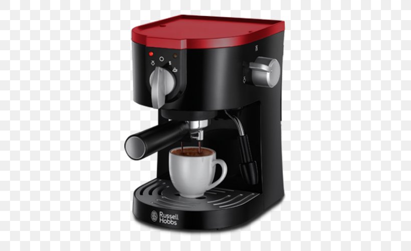 Espresso Machines Coffeemaker Russell Hobbs, PNG, 500x500px, Espresso, Brewed Coffee, Coffee, Coffeemaker, Drip Coffee Maker Download Free