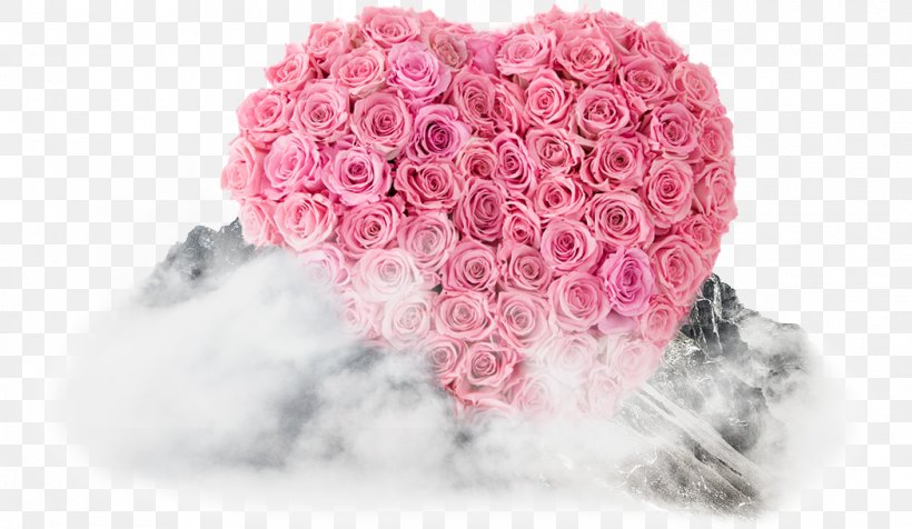 Garden Roses Valentine's Day Pink Idea, PNG, 1050x610px, Watercolor, Cartoon, Flower, Frame, Heart Download Free