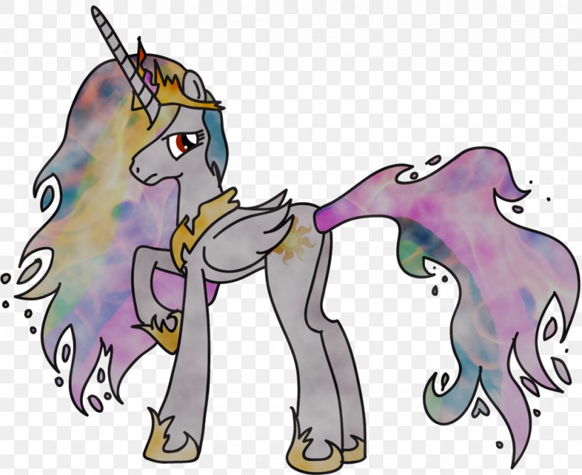 Pony Princess Celestia Horse Unicorn, PNG, 1024x836px, Watercolor, Cartoon, Flower, Frame, Heart Download Free