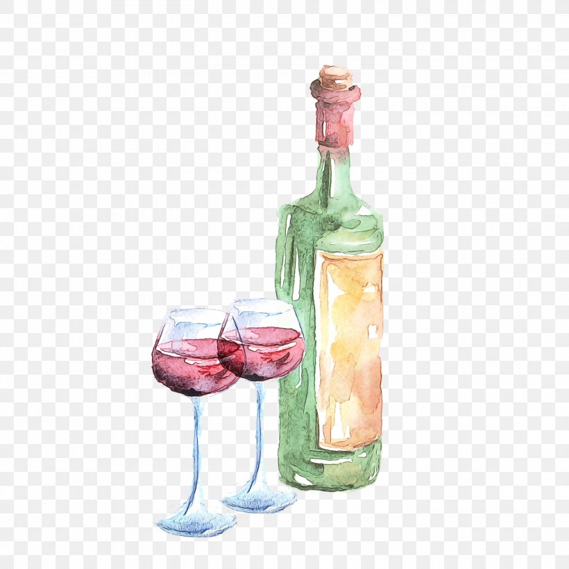 Wine Glass, PNG, 3000x3000px, Watercolor, Alcohol, Bottle, Distilled Beverage, Drink Download Free