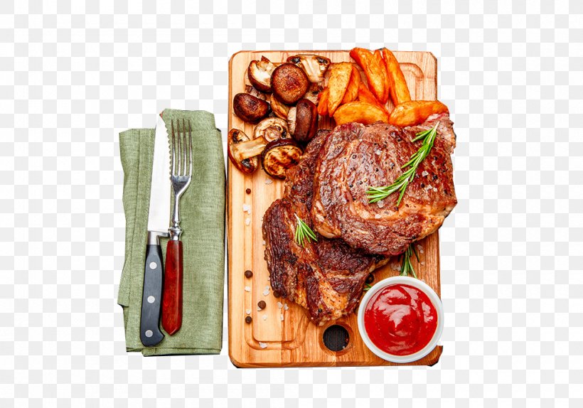 Beefsteak Roast Beef Rib Eye Steak Roasting, PNG, 1000x700px, Beefsteak, Animal Source Foods, Beef, Beef Tenderloin, Dish Download Free